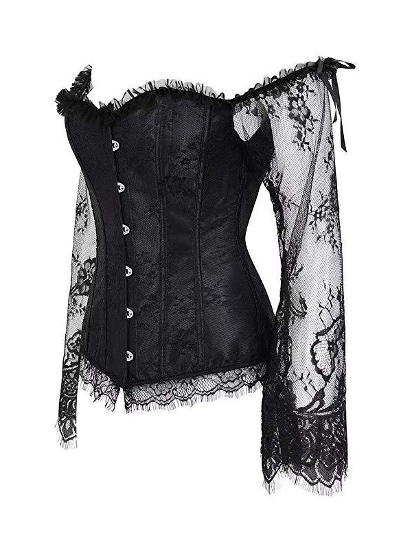 Lace Sleeve Corset Top
