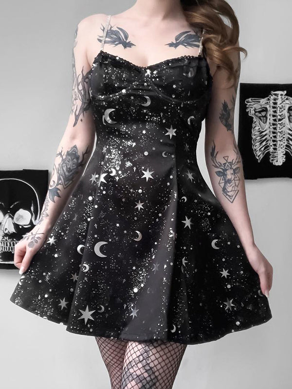 Punk Dark Moon Sun Dress