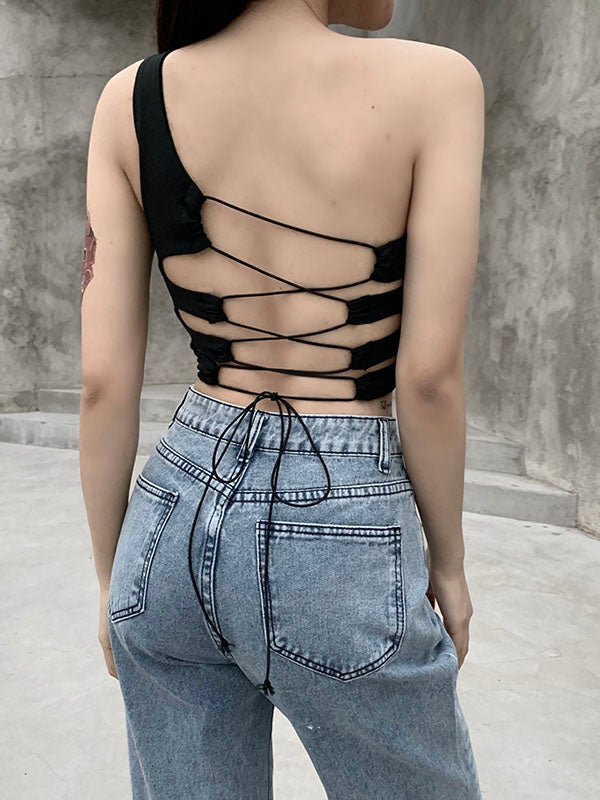 Lace Up Back One Sling Mini Top