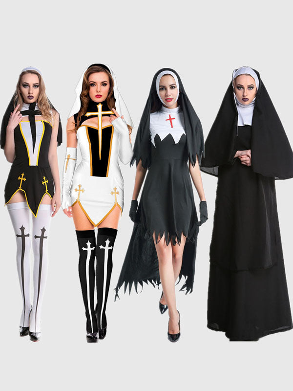 Zombie Nun Cosplay Costume