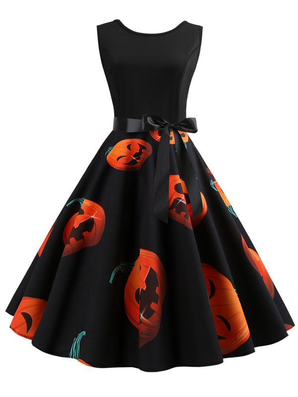 Halloween Pumpkin Retro Dress