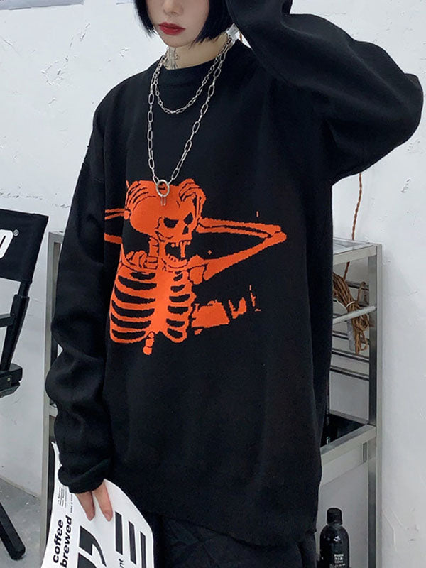 Mr. Skull Knitted Sweatshirt