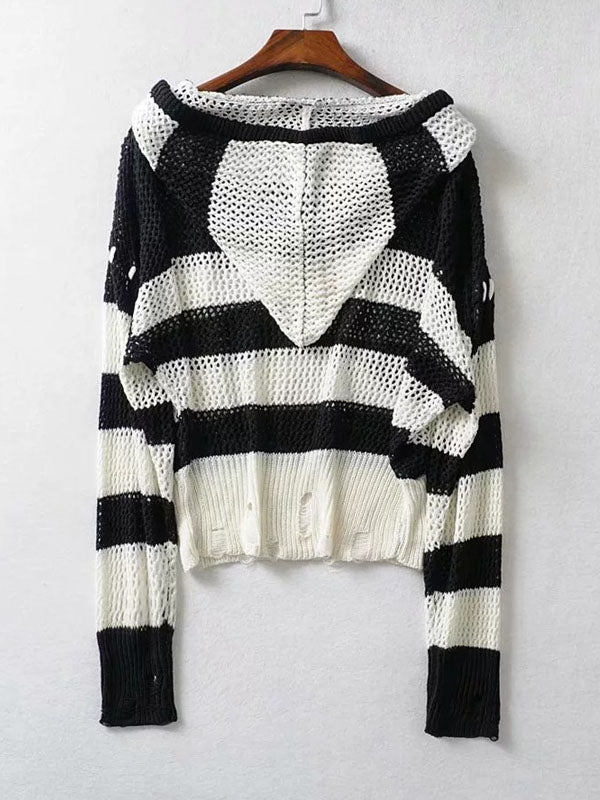Loose Knitted Stripped Top