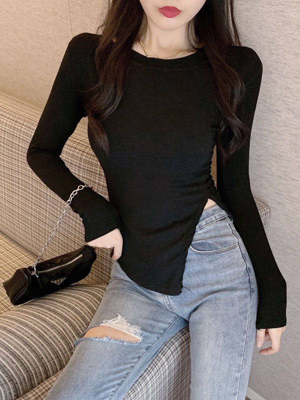 Slit Knitted Sweater