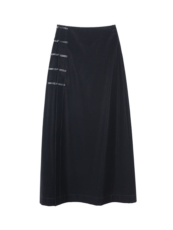 Side Slit High Waist Skirt