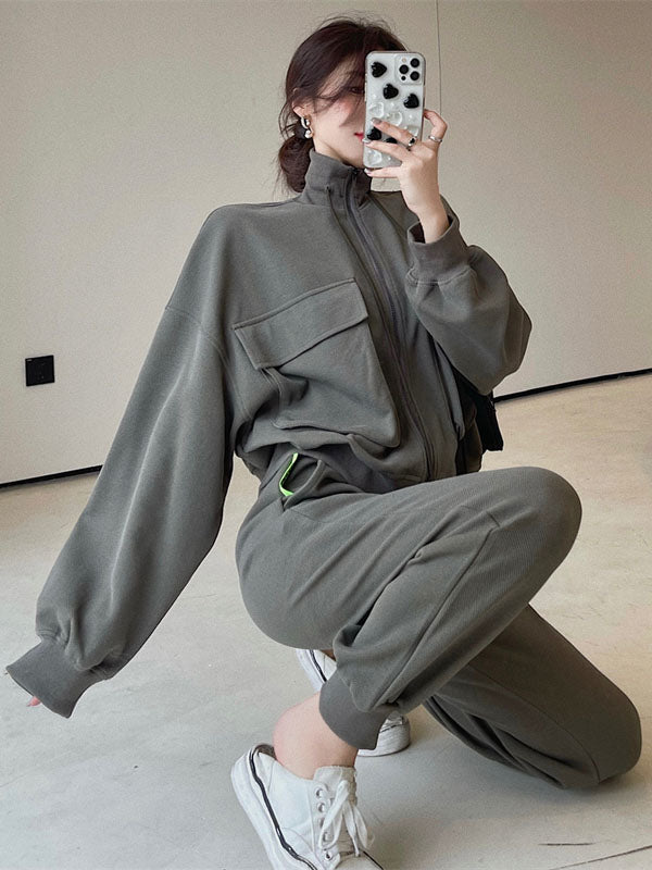 Olive Green Cargo Top Pant Set
