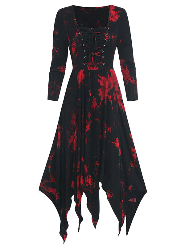 Gothic Tie Dye Print Dresses – Msdark