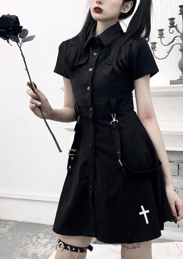 Killer Queen Tie Uniform Style Black Dress