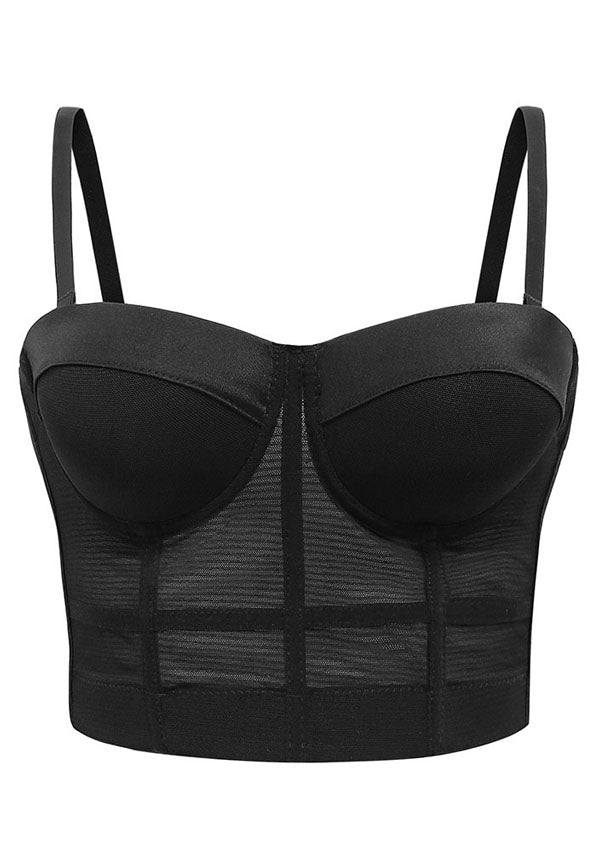 Fishbone mesh tube top