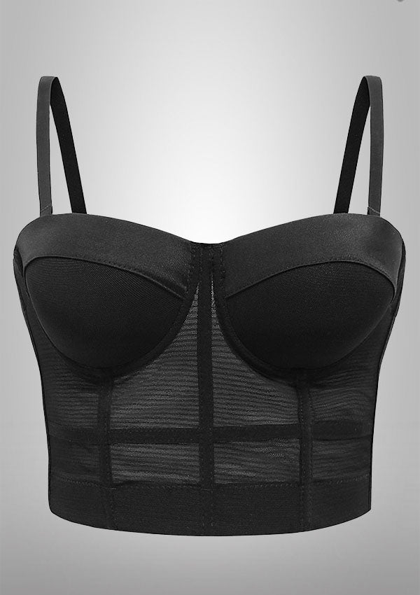 Fishbone mesh tube top