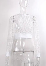 Fishnet Hollow Out Mesh Top