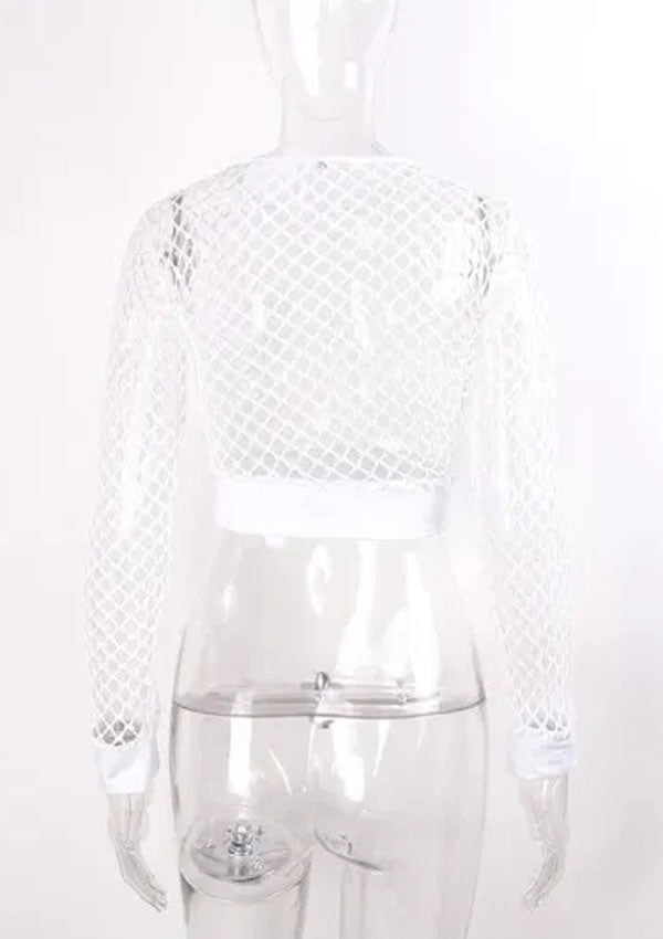 Fishnet Hollow Out Mesh Top