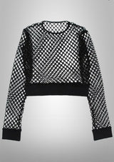 Fishnet Hollow Out Mesh Top