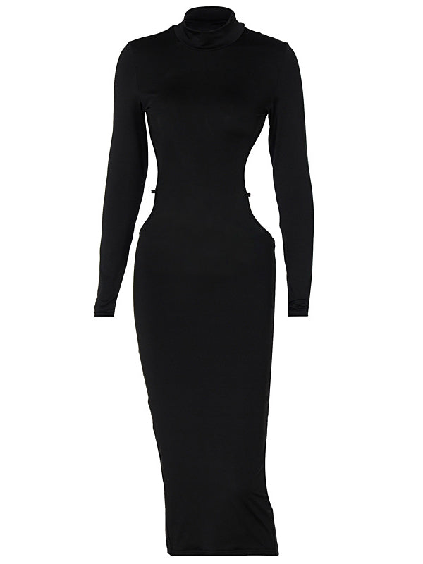 long sleeved dress,fitted long sleeved dress,black long sleeved dress