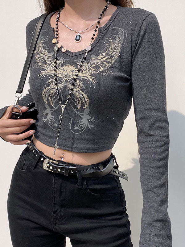 No More Rules Diamond Embroidery Top