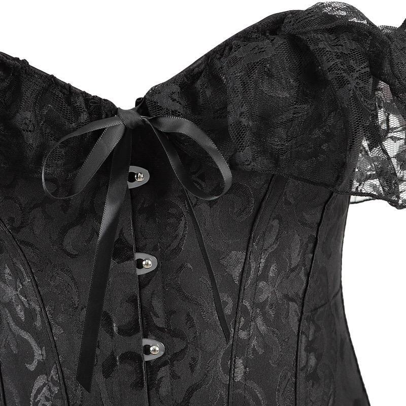 Short Sleeves Lace Corest Top