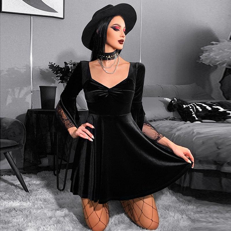 Gothic velvet dress,Gothic black velvet dress,Gothic plus size velvet dress,Gothic womens velvet dress,Gothic black velvet dress long sleeve,Gothic dress,punk velvet dress,punk black velvet dress,punk plus size velvet dress,punk womens velvet dress,punk black velvet dress long sleeve