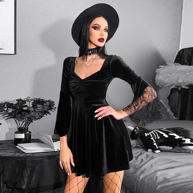 Gothic velvet dress,Gothic black velvet dress,Gothic plus size velvet dress,Gothic womens velvet dress,Gothic black velvet dress long sleeve,Gothic dress,punk velvet dress,punk black velvet dress,punk plus size velvet dress,punk womens velvet dress,punk black velvet dress long sleeve