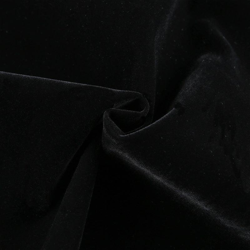 Sqaure-Collar-Velvet-A-line-Dress