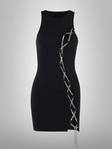 Try Me Hollow Out Chained Dress